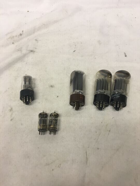Lot of 6 assorted Electron Tubes of multiple sizes