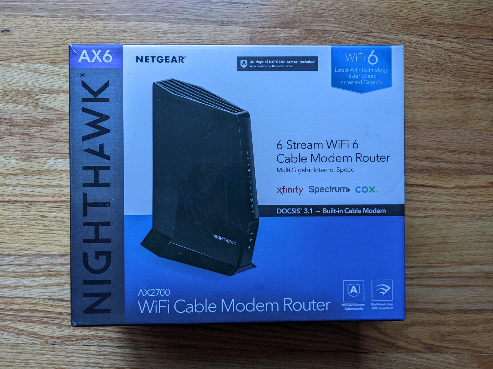 NETGEAR CAX30-100NAR AX2700 Nighthawk DOCSIS 3.1 2.7Gbps WiFi Cable Modem Router