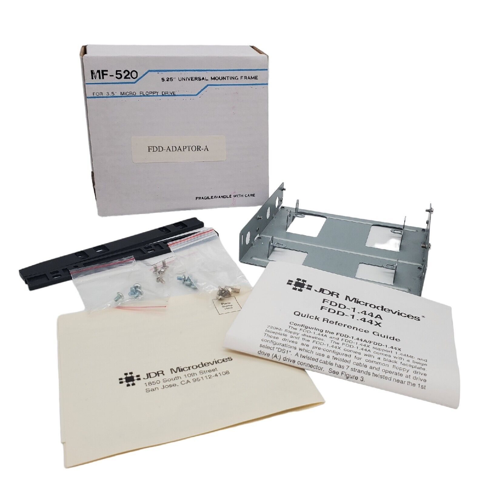 MF-520 5.25” Universal Mounting Frame for 3.5” Micro Floppy Drive Kit VTG JDR