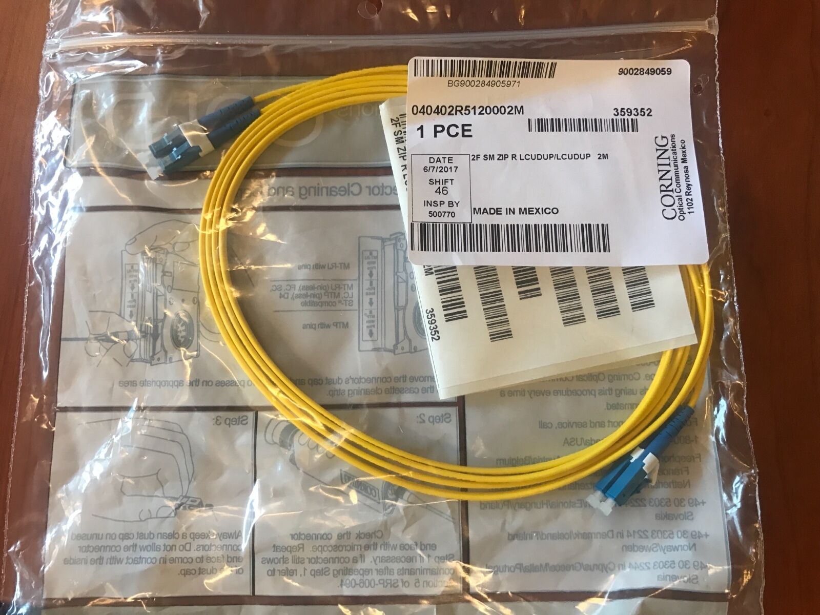 Corning Cable Systems 040402R5120002M FIBER OPTIC