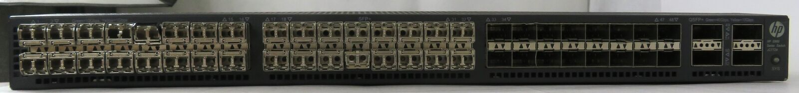 HP JC772A 5900AF-48XG-4QSFP+ 48-PORT SWITCH w/ 2 PSU, 32 SFP+ 10G-300-850-MM