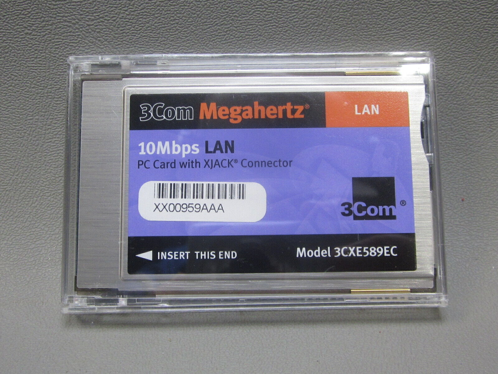 NEW   3COM MEGAHERTZ 10MBPS LAN PC CARD WITH XJACK CONNECTOR 3CXE589EC