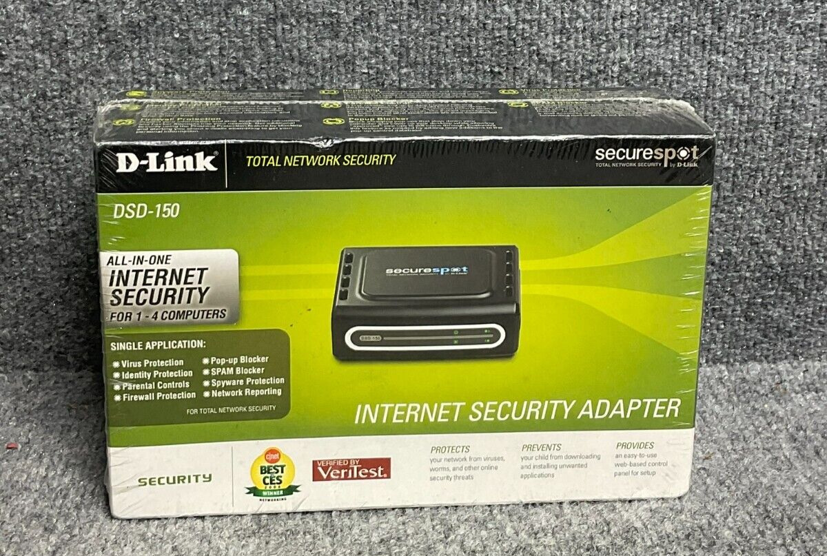 Internet Security Firewall D-LINK DSD-150 SecureSpot All-In-One For 1-4 Computer