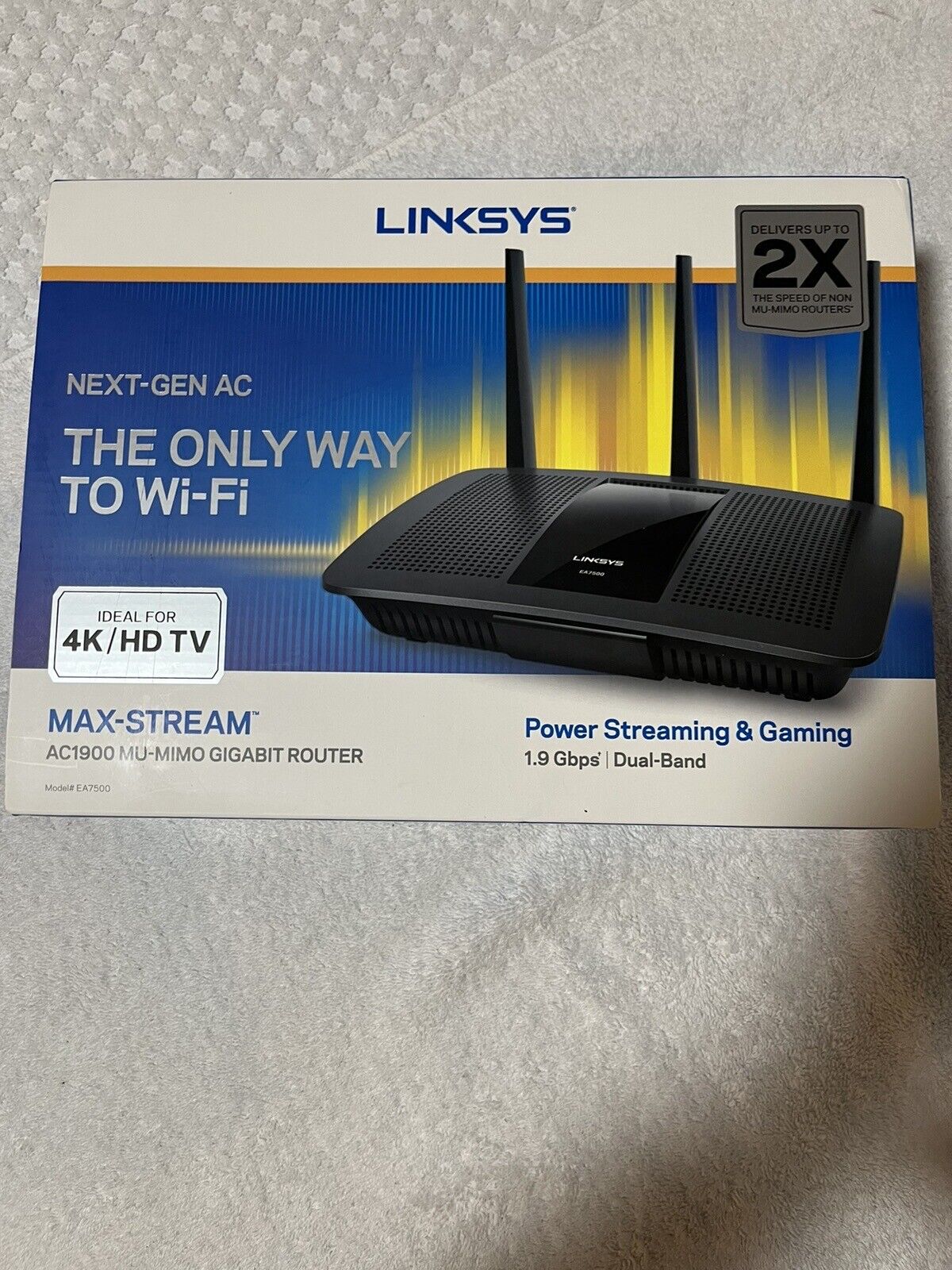Linksys EA7500 AC1900 Max Stream MU-MIMO Wi-Fi Router For Streaming & Gaming