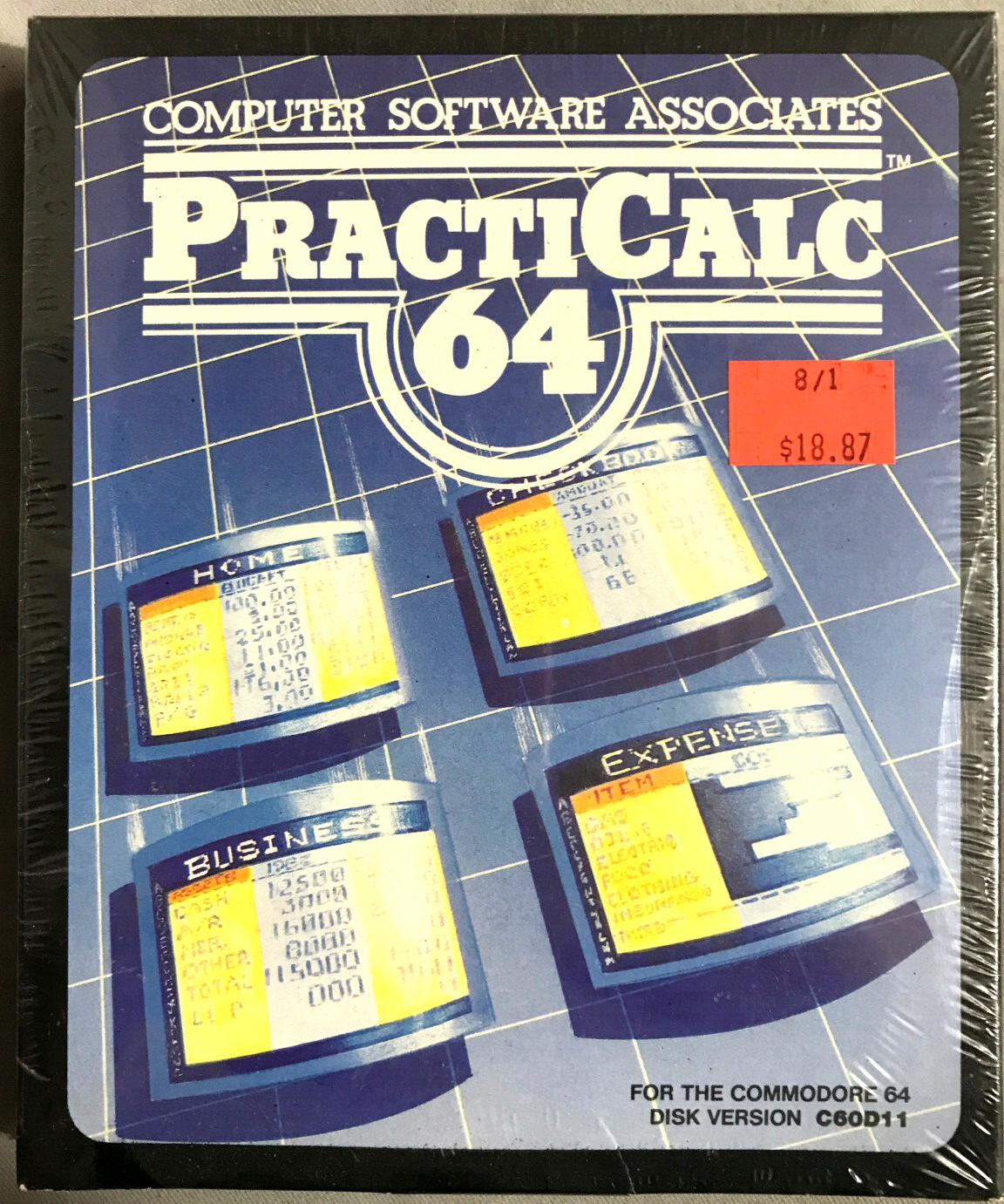 Brand New PractiCalc 5.25 inch diskette for Commodore 64 - CSA