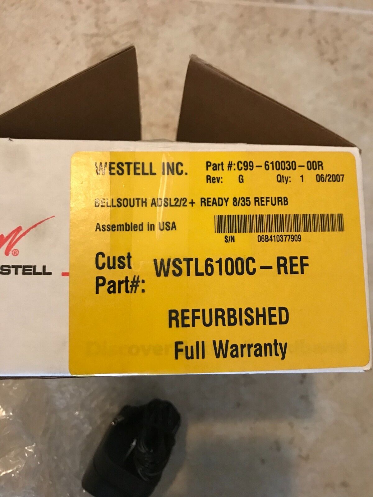 WESTELL 6100 MODEL C99-610030-OOR  ROUTER 