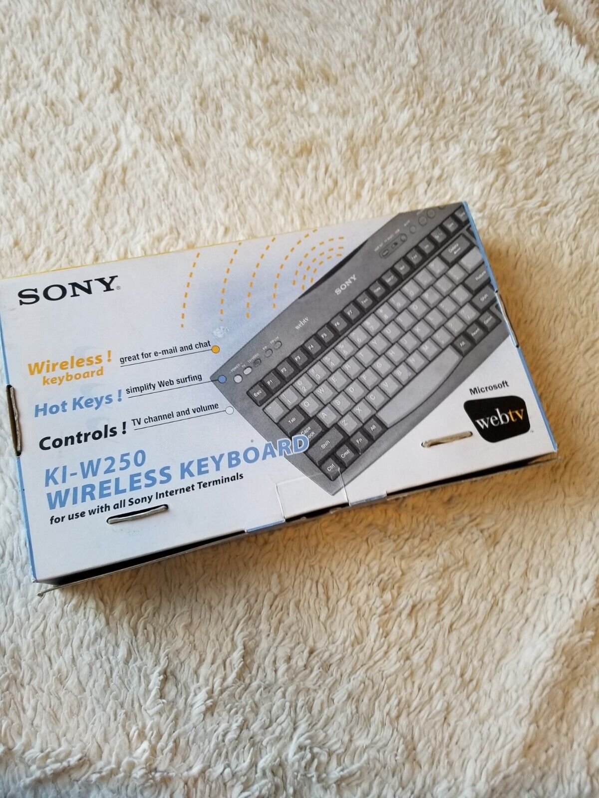 Sony Black KI-W250 Wireless Keyboard with Box Compatible With Microsoft Web TV
