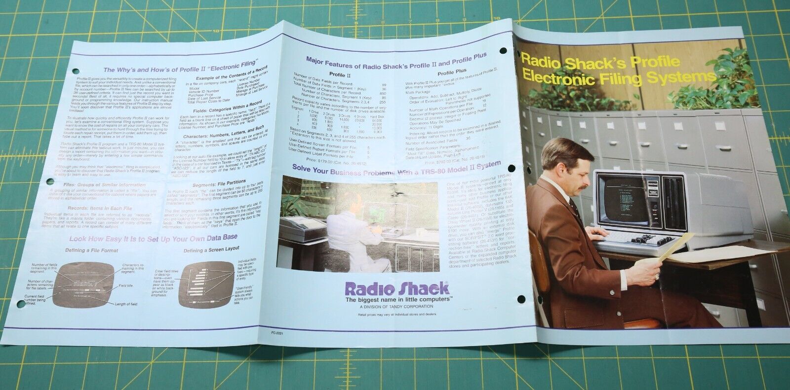 Radio Shack's Profile Electronic Filing Systems Brochure