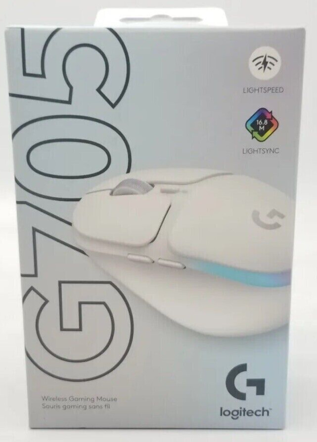 Logitech - G705 Aurora Collection Wireless Optical Gaming Mouse - White Mist