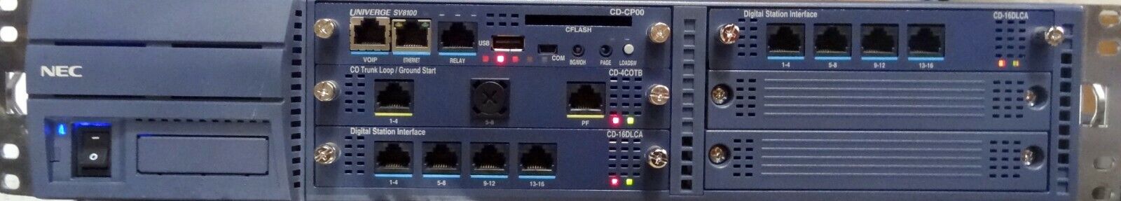 NEC CHS2U-US SV8100/SV8300 w/  CD-CP00, CD-4COTB, 2x CD-16DLCA  Modules