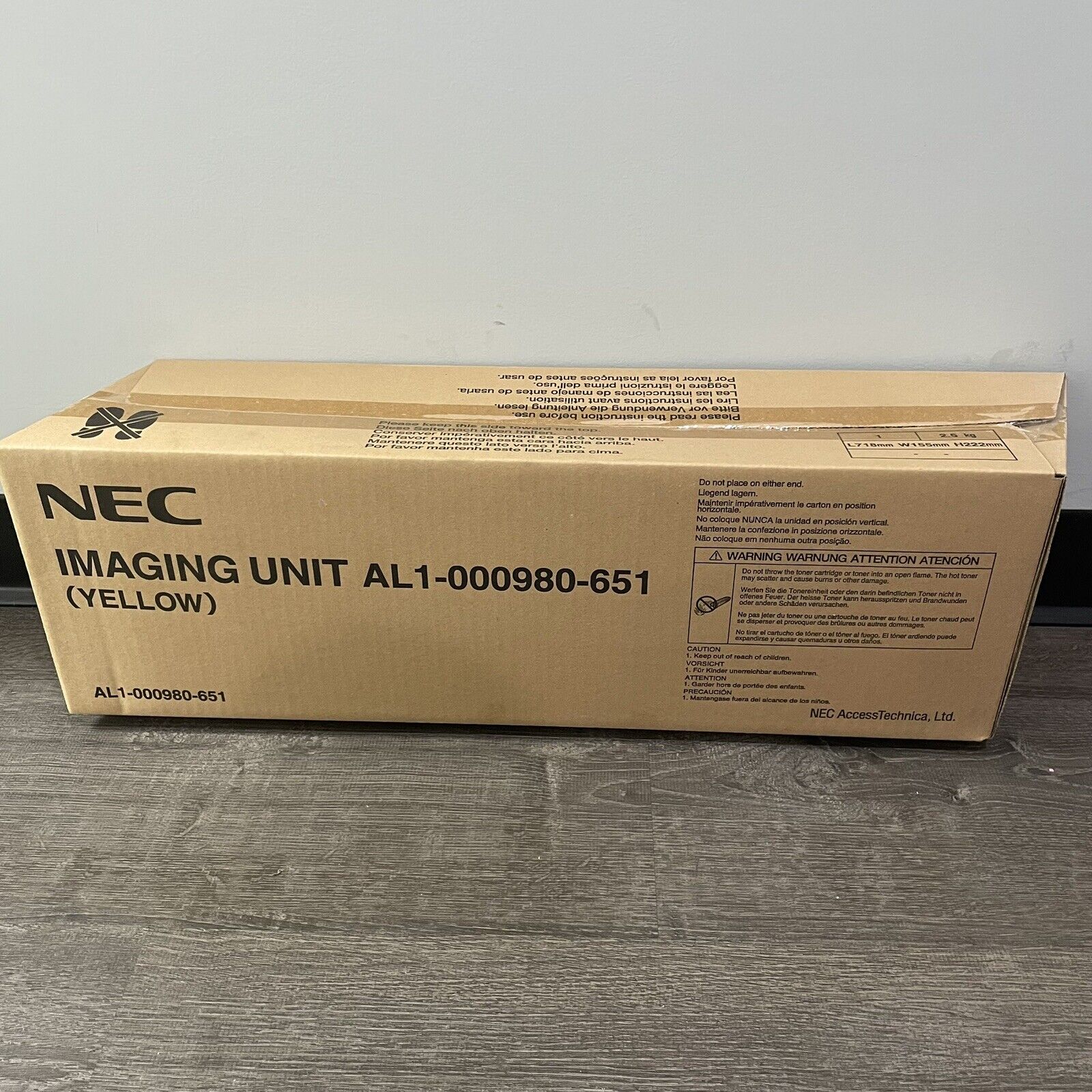 Genuine NEC A0DE-85F Yellow Imaging Unit AL1-000980-651 for NEC ViVidOffice2020