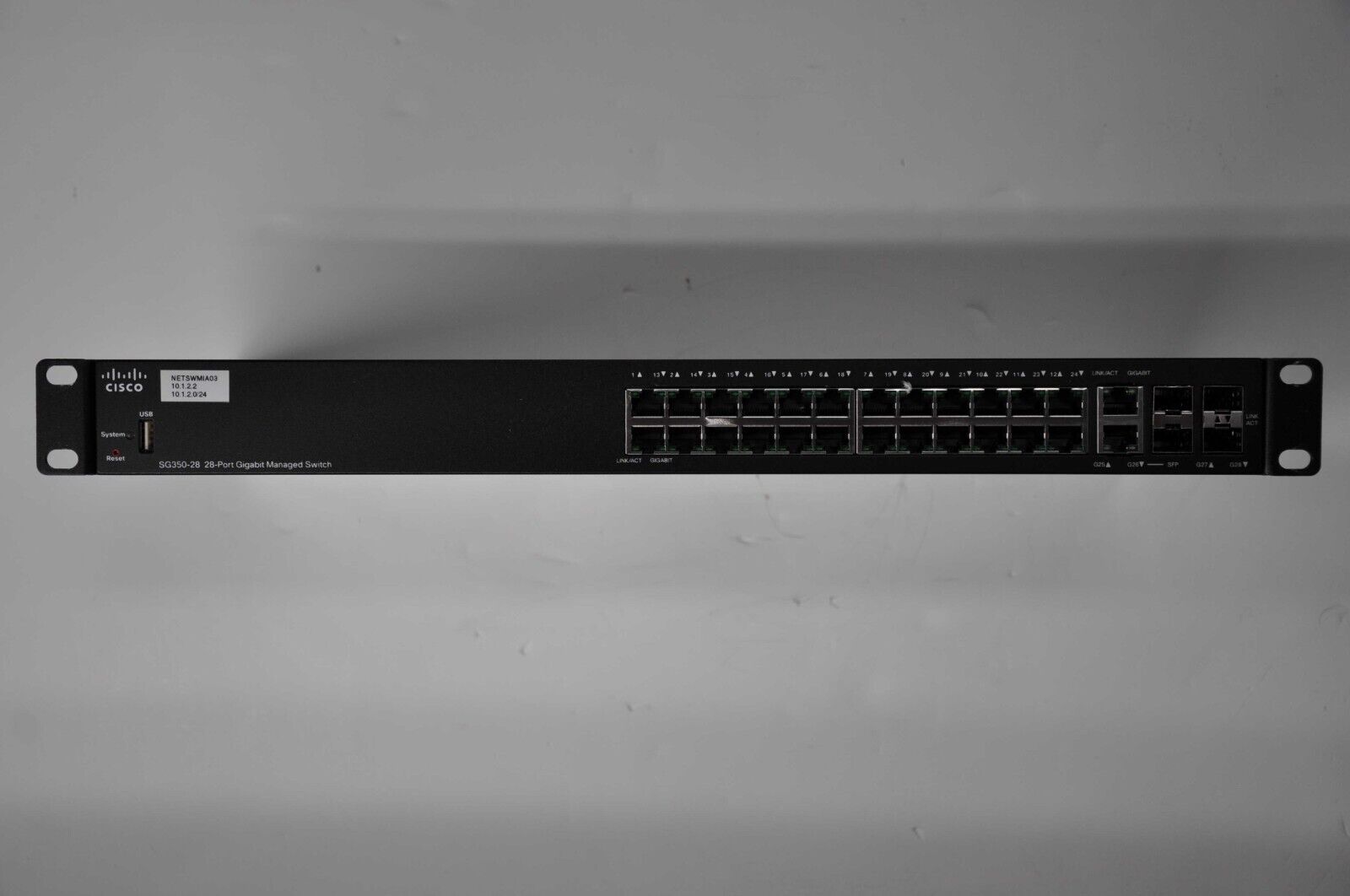 Cisco SG350 28-Port Gigabit Ethernet + 2Port SFP Network Switch SG350-28