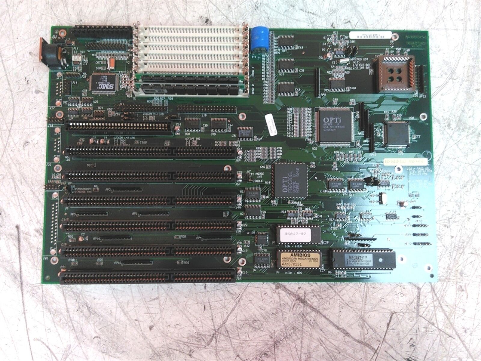 OEC FB-386SXOPT-01 AT Motherboard AMD AM386 SX/SXL-25 1MB 7x ISA