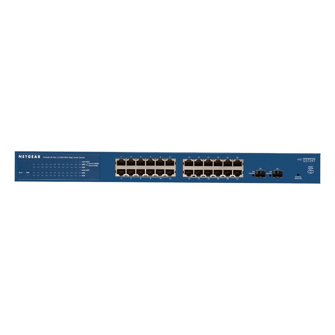 Netgear Prosafe Gs724tv4 Ethernet Switch - 24 Ports / Manageable - 24 X Rj-45 -