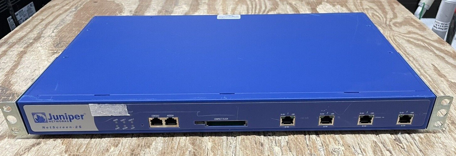 NS-025B-001, Juniper Netscreen-25 VPN Firewall v4.0, WITH RACK KIT & POWER CORD