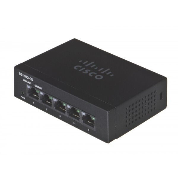 Cisco SG110 5 Port Gigabit Ethernet Switch SG110D-05-UK