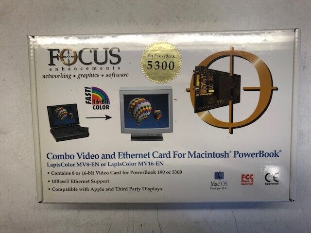 Focus Enhancements Combo Video & Ethernet Card for Mac PowerBook \