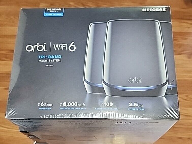 NEW SEALED NETGEAR Orbi Wi-Fi AX6000 Wireless Mesh -  1 Router + 2 Satellites 