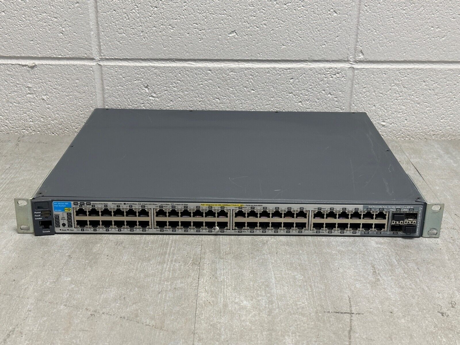 HP ProCurve 2910al-48G-PoE+ J9148A 48 Port Gigabit Ethernet Switch 4x SFP TESTED