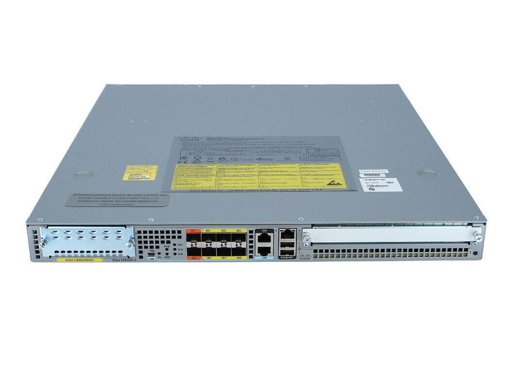 Cisco ASR1001-X 10 Gigabits SFP+ Rack-mountable Ethernet Router 1 Year Warranty