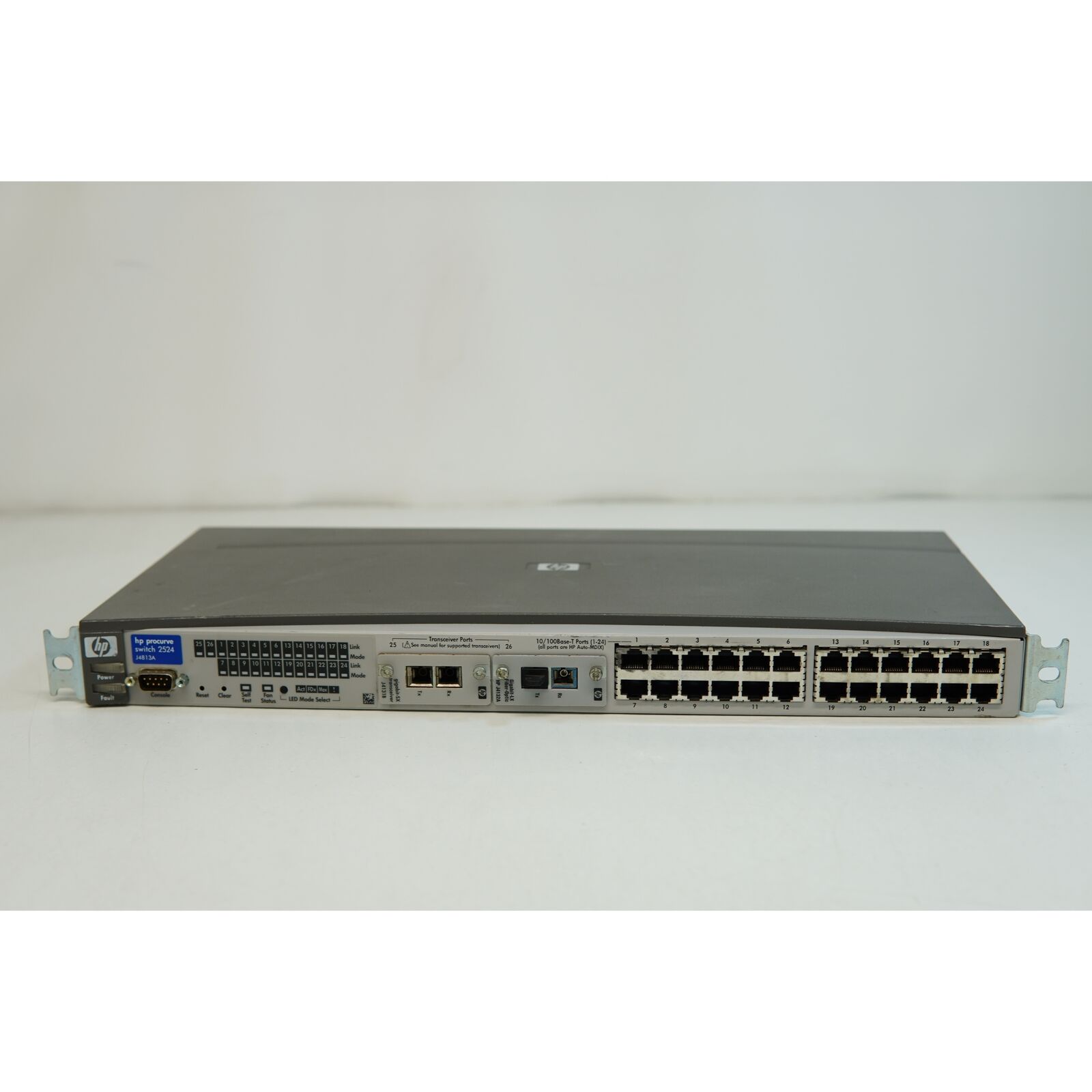 HP ProCurve 2524, J4813A, 24-Port Switch w/ J4131B/J4132A Transceivers
