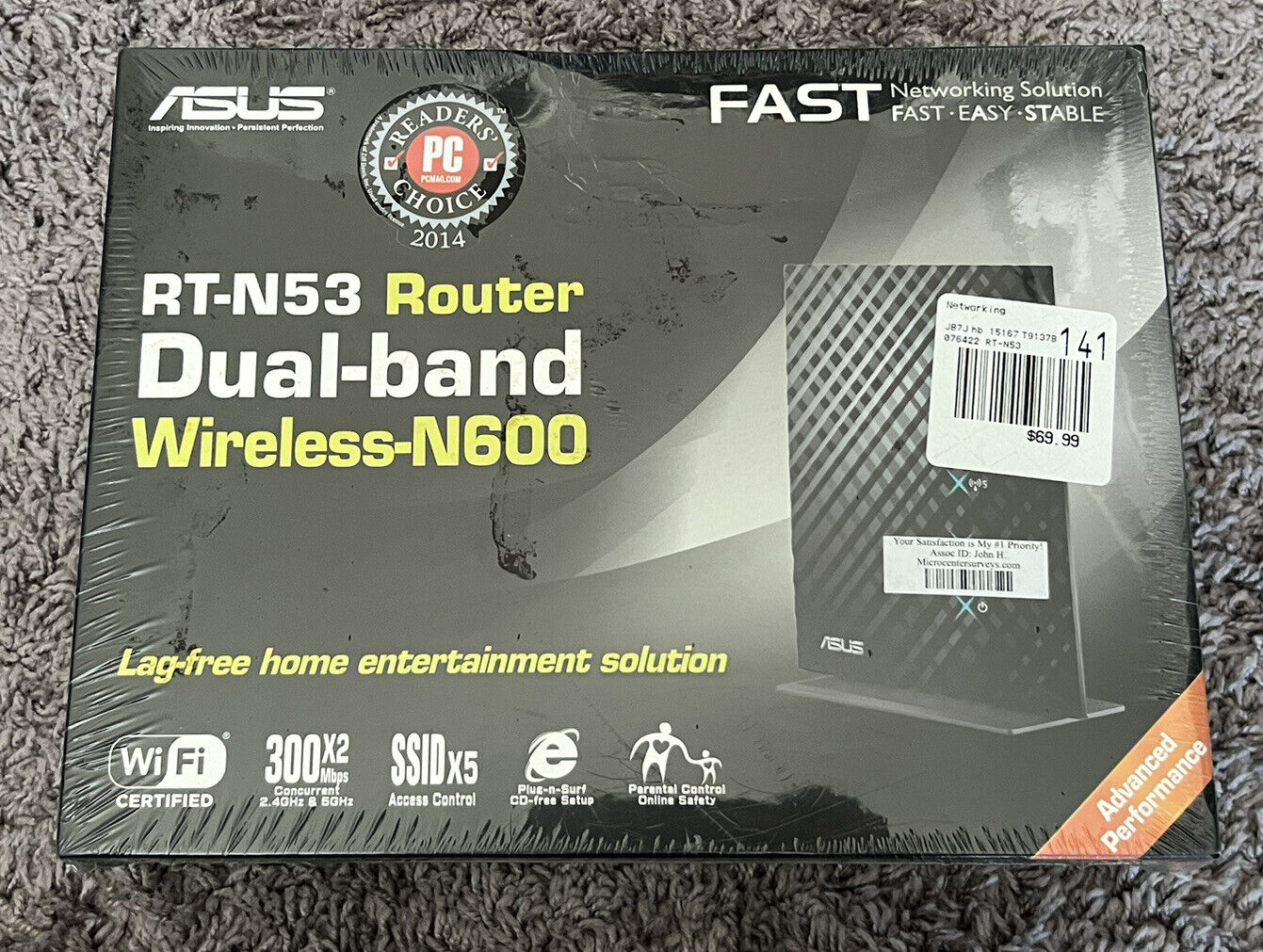 ASUS RT-N53 300 Mbps 4 Port Dual Band Router Wireless N600 Parental Control NEW