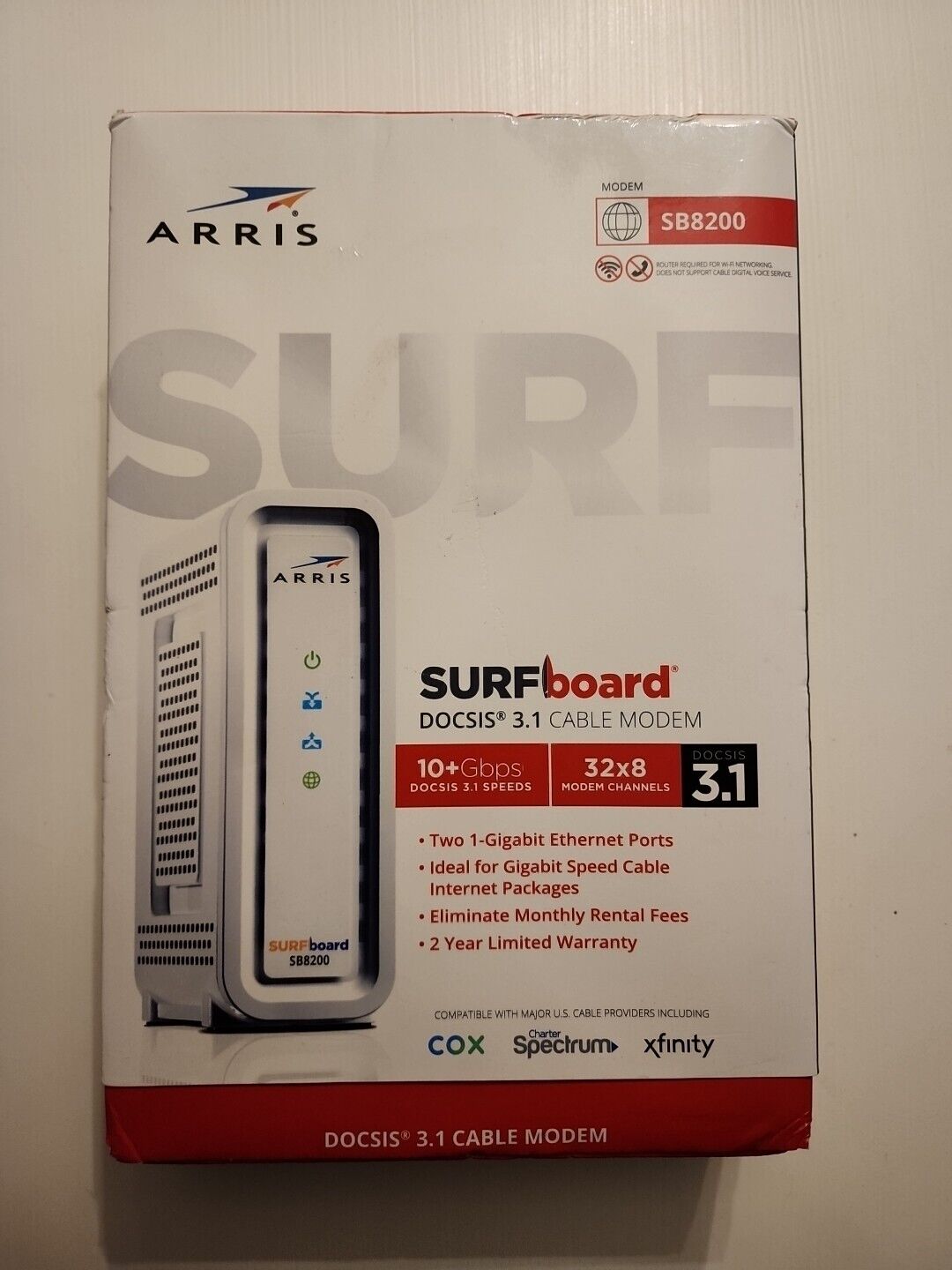 Brand NEW ARRIS SURFboard SB8200 DOCSIS 3.1 10 Gbps Cable Modem