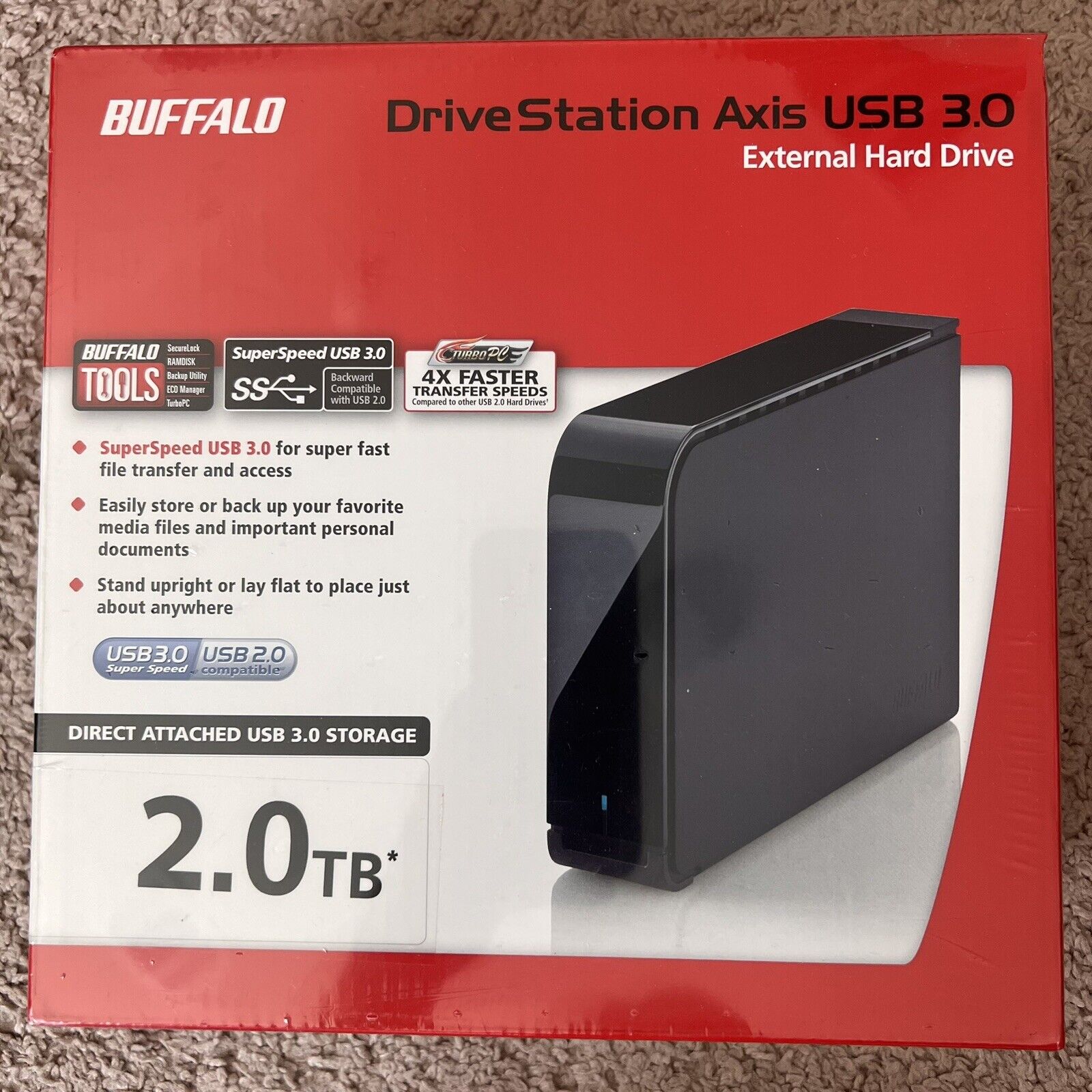 Buffalo Drive Station Axis USB 3.0 External Hard Drive SEALED