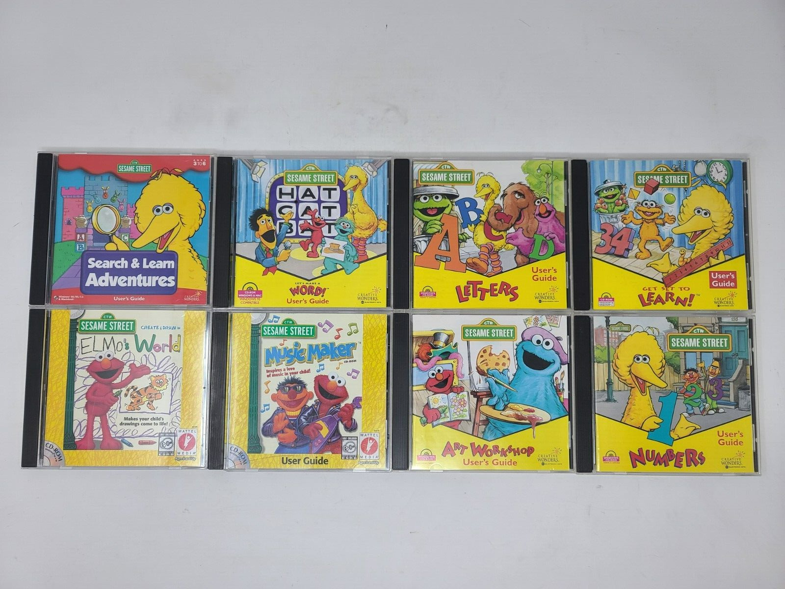 Sesame Street PC CD-ROM Lot of 8 Educational Learning Creative Wonders Numbers