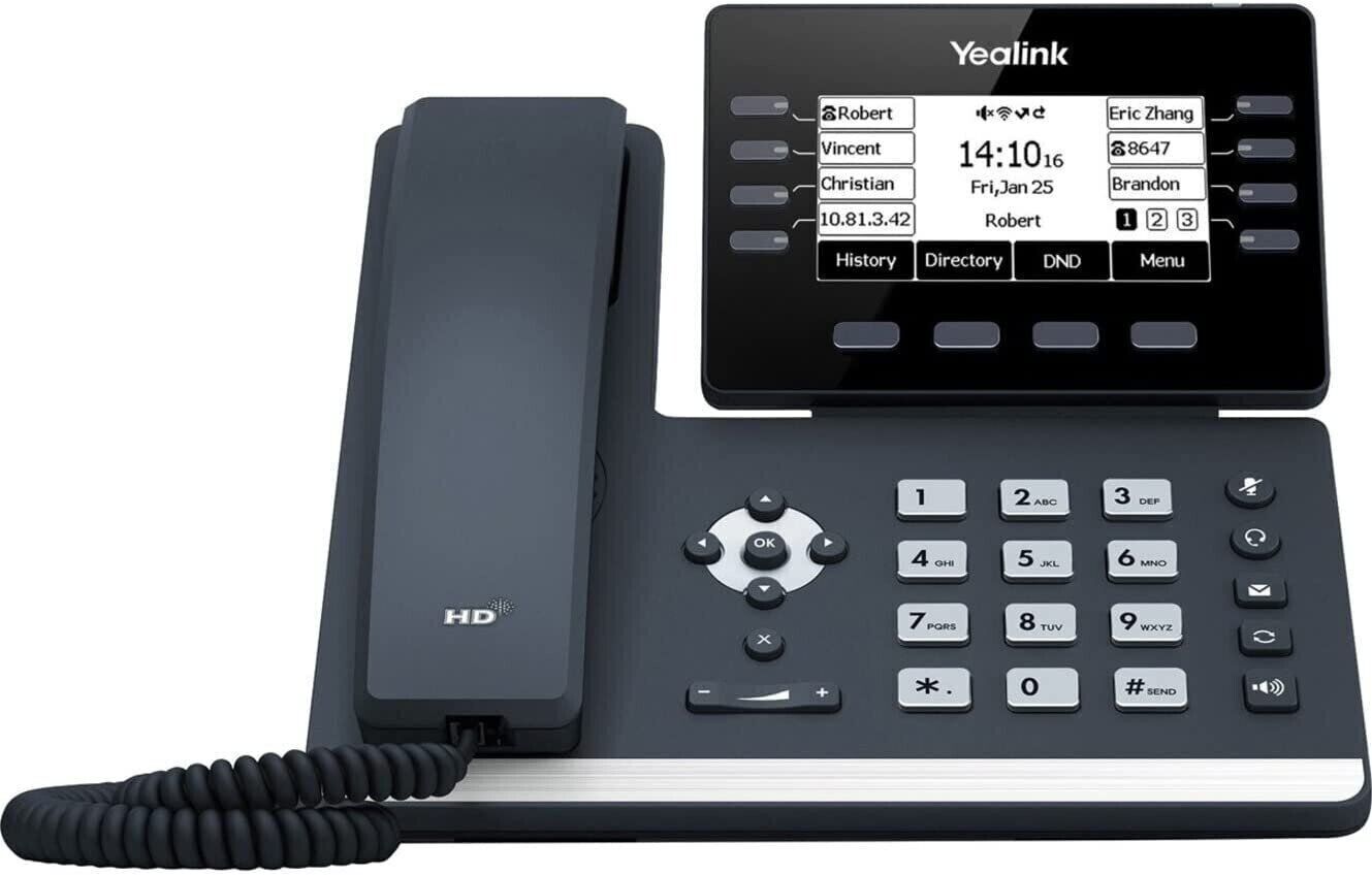 Yealink SIP-T53W IP Phone - Corded - Corded/Cordless - Wi-Fi, Bluetooth & Wi-Fi