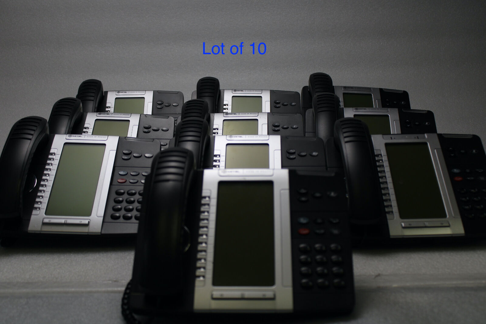 Lot of 10 Mitel 5330 IP VoIP Dual Mode Phones Handsets Gigabit Ethernet Stand