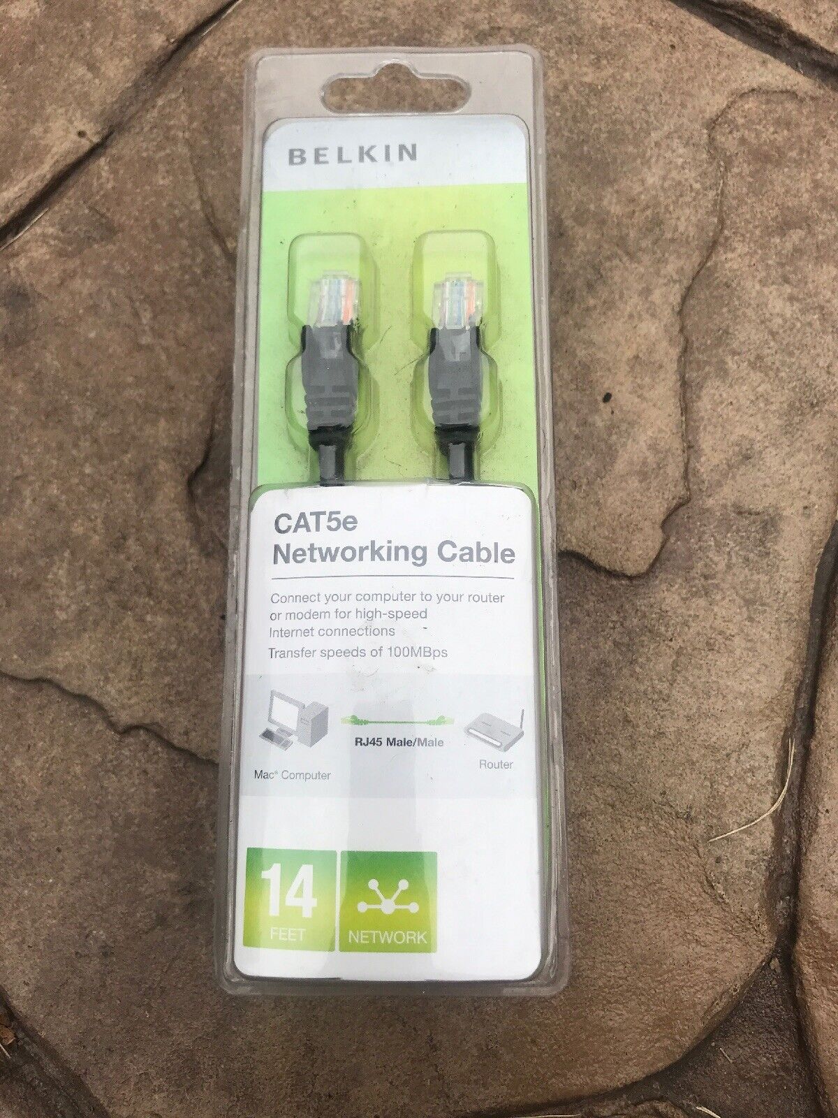 Belkin Cat5e Networking Cable - Cable 14ft Black New
