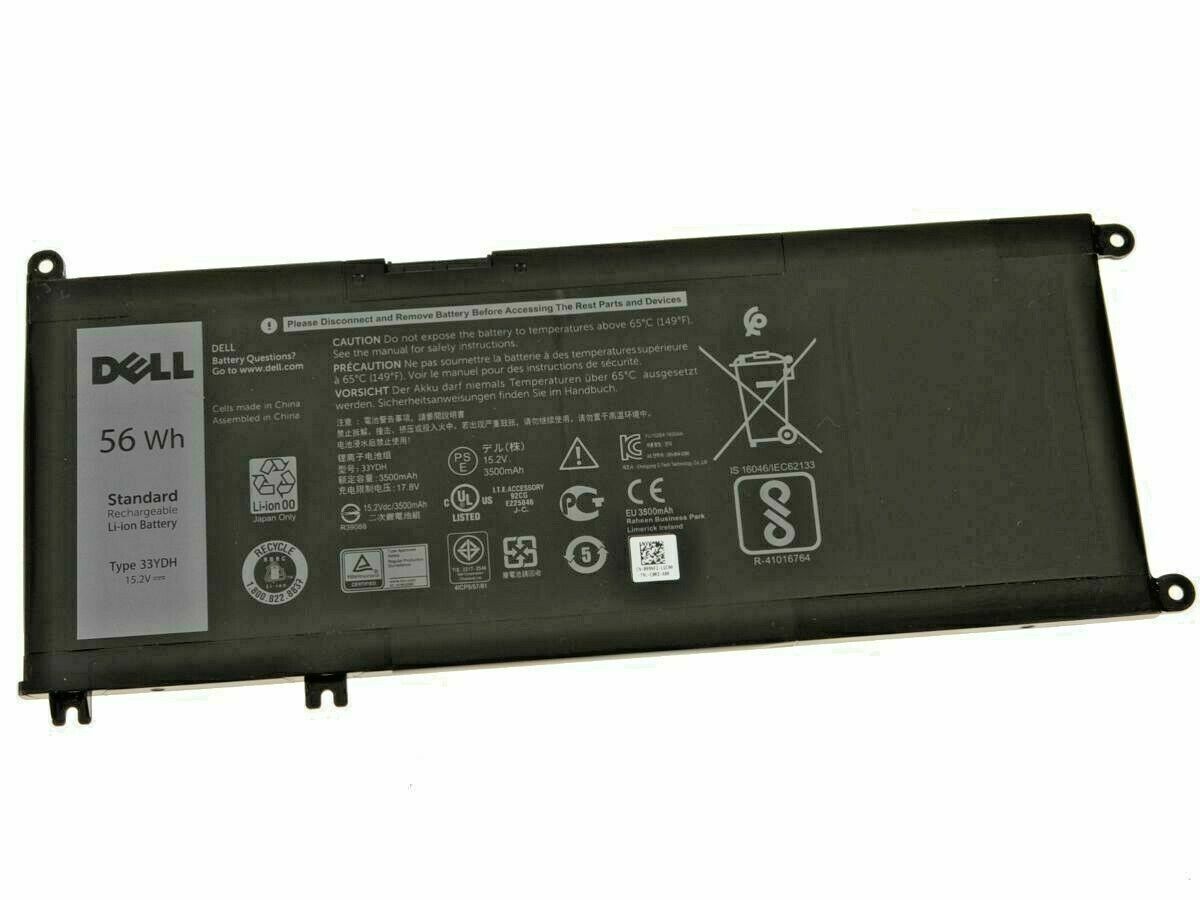 Genuine Dell Inspiron 17 7778 7779 Laptop 56Wh 4-Cell Battery 33YDH Good Health