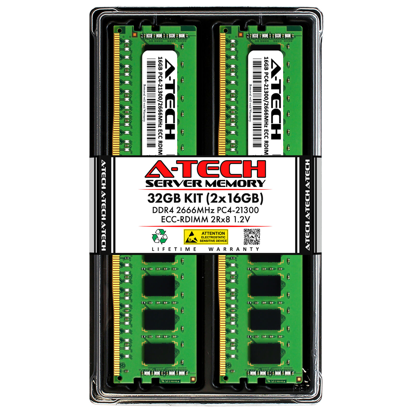 32GB 2x 16GB PC4-2666 RDIMM Supermicro 1028TR-T 1028U-TR4T+ 2028R-TXR Memory RAM