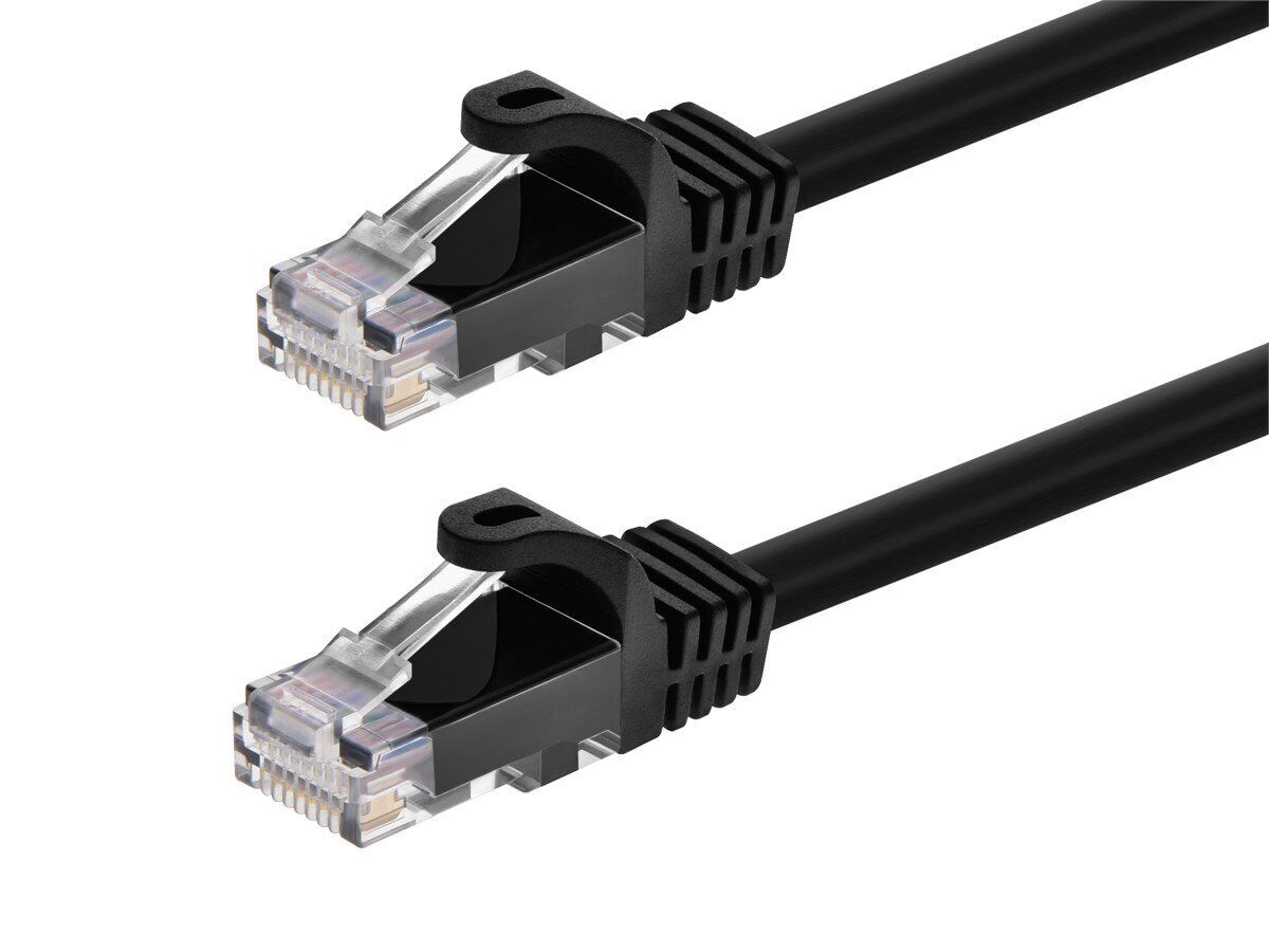 Flexboot Cat5e Ethernet Patch Cable RJ45 Stranded 350Mhz Wire 24AWG 100ft Black