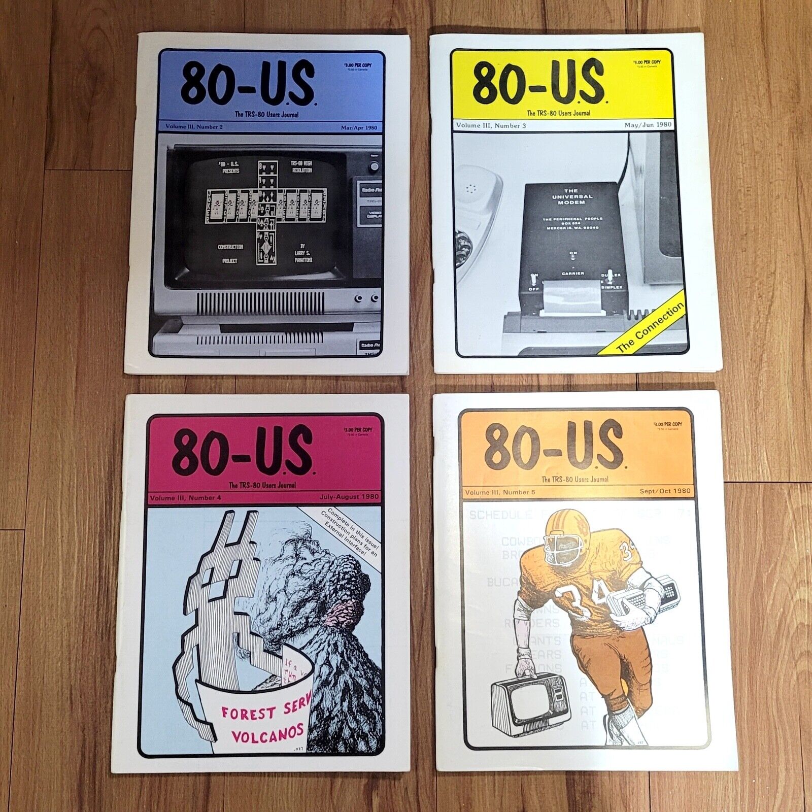 🔥 80-US The TRS-80 Users Journal Magazine 1980 Lot of 4 ( 8 Months )