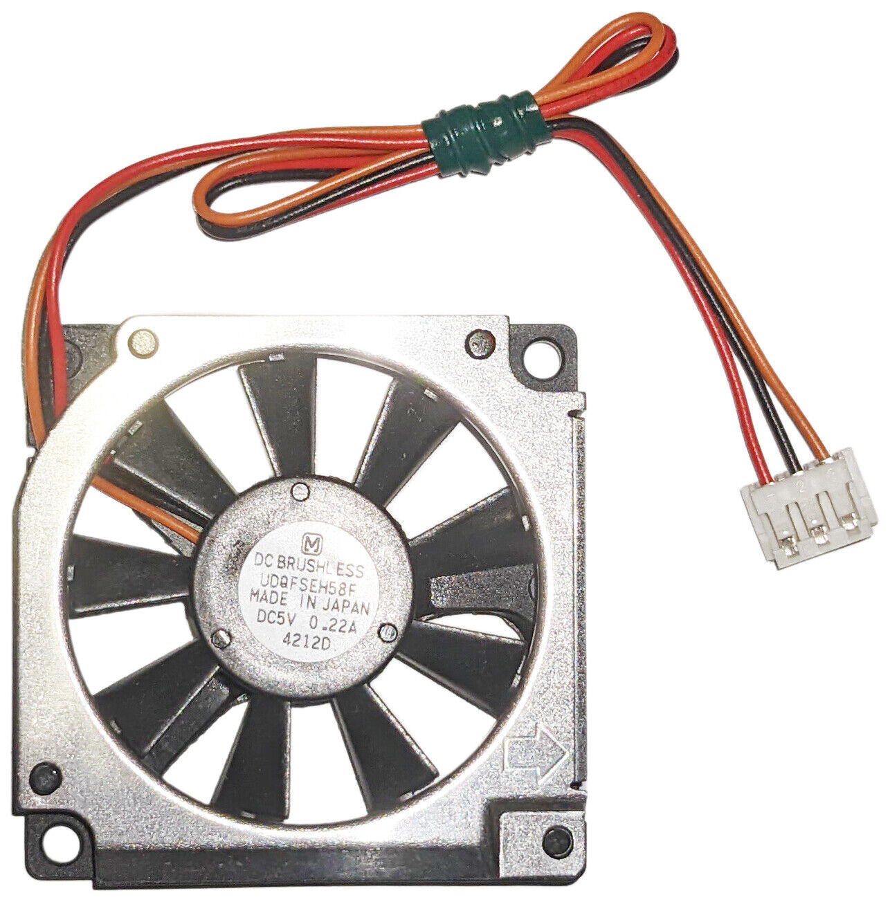 Mini DC Fan 45mm 5V .22A with 3-Pin Connector