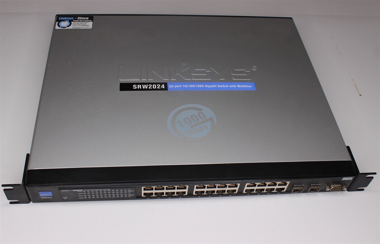 Linksys SRW2024 VI.2 24-Port Gigabit Switch W/ Web View - Powercord 