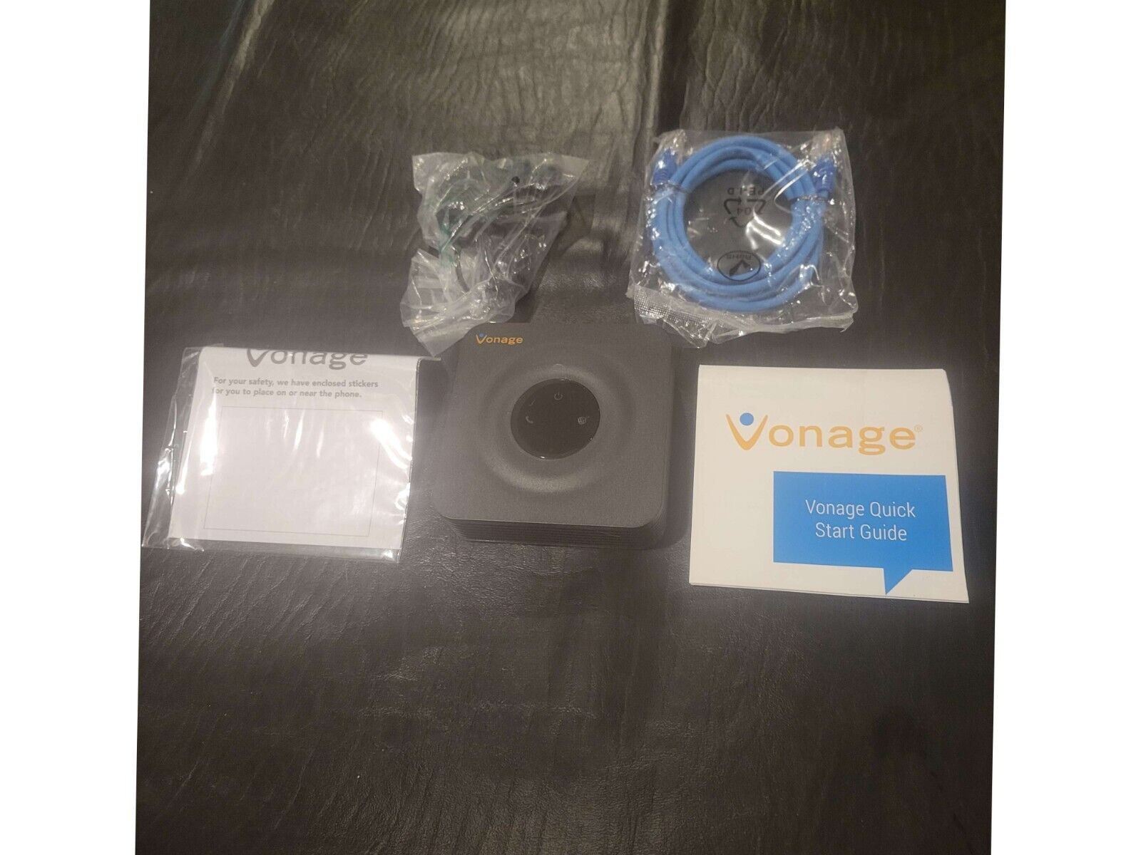 Vonage HT801 Analog Telephone VOIP Adapter w/ cables UNUSED