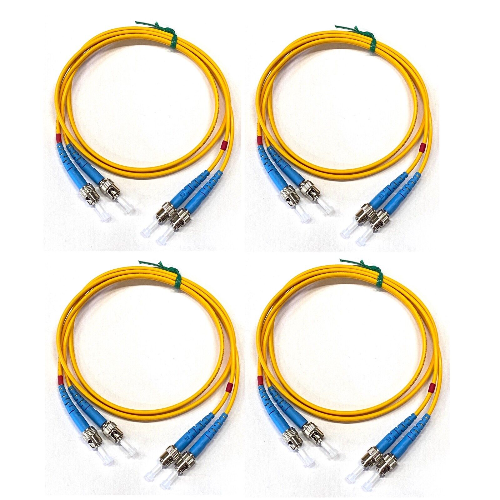 Lot of (4) Fiberdyne Labs Cable Assembly SM Duplex ST/UPC-ST/UPC 1 Meter