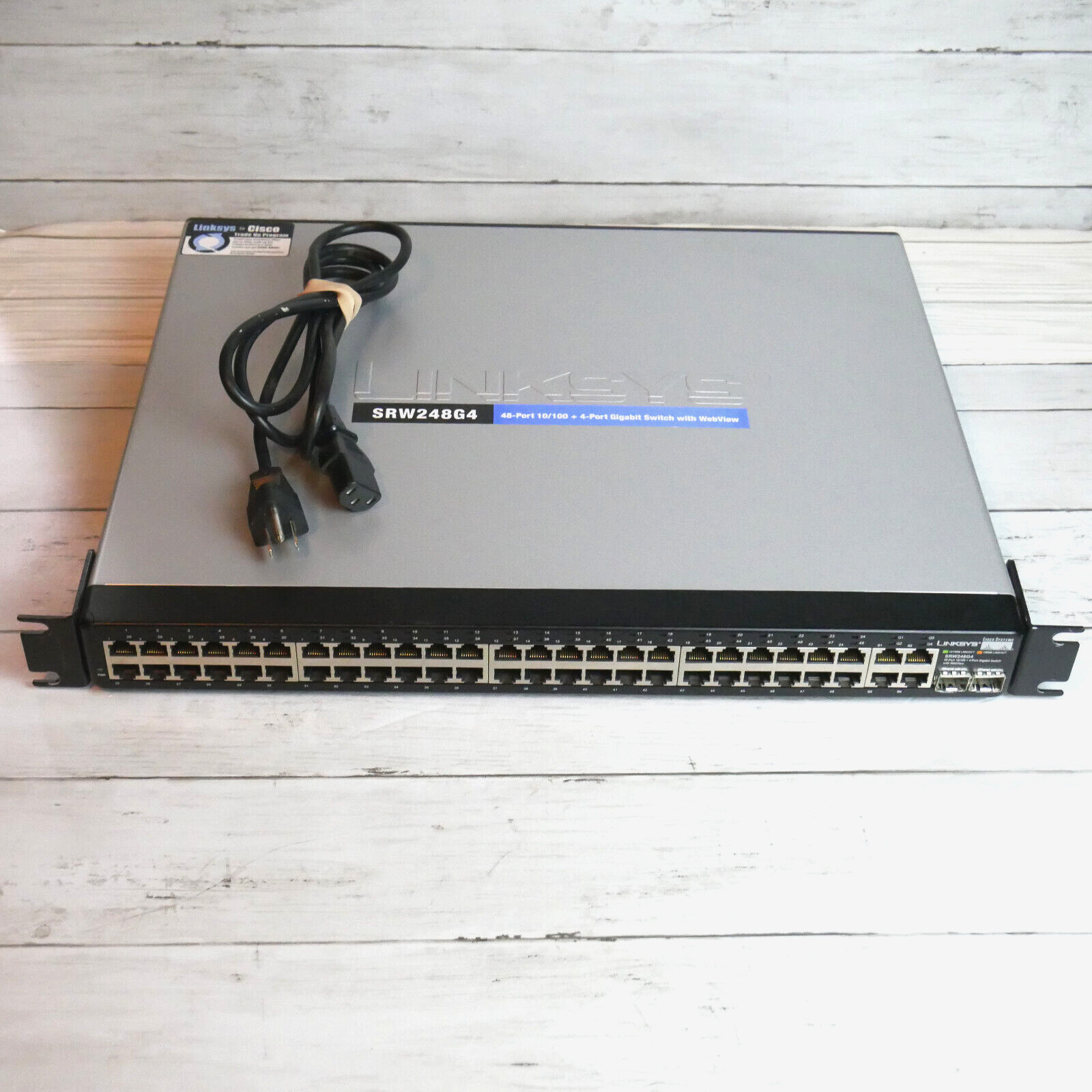 Cisco Linksys SRW248G4 48-Port 48x 10/100 + 4 Port Gigabit Switch w WebView READ