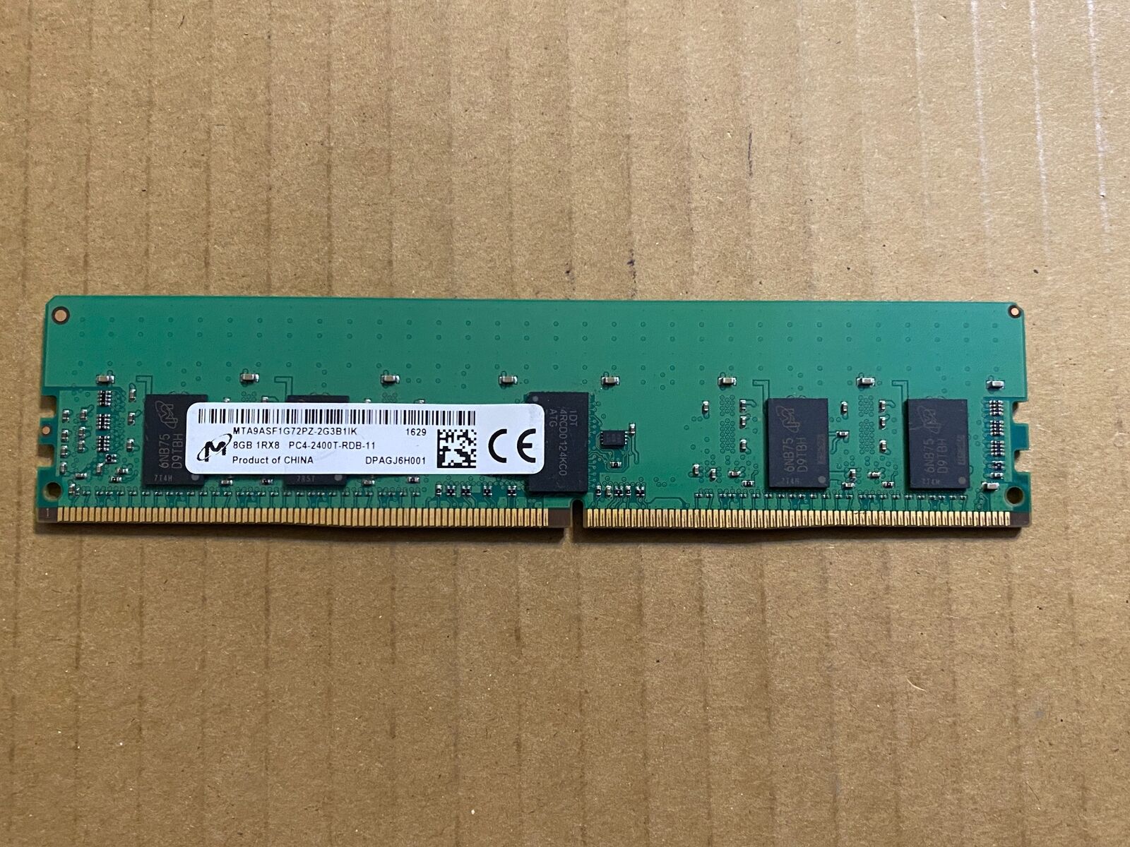 MICRON MTA9ASF1G72PZ-2G3B1IK 8GB DDR4-2400T PC4-19200T 1RX8 M2-2(6)