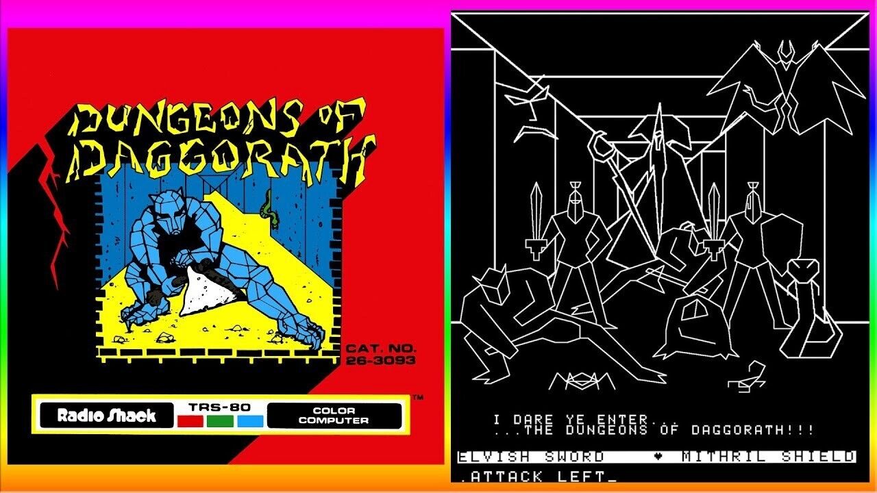 Dungeons of Daggorath Game Tandy TRS-80 Color Computer Cartridge Coco 1 2 3 cart