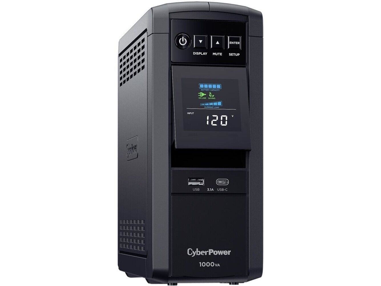 CyberPower CP1000PFCLCD PFC Sinewave UPS System 10 Outlets AVR Mini-Tower