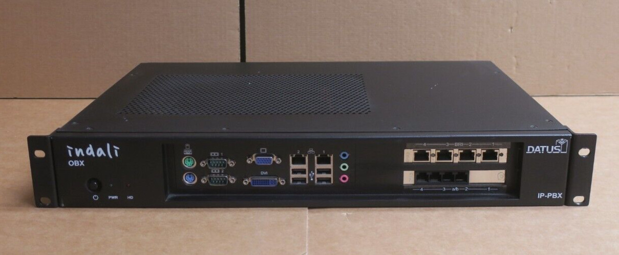 Datus Indali OBX All-IP IP-PBX Telecommunications System 4x BRI + 4x FXS Ports