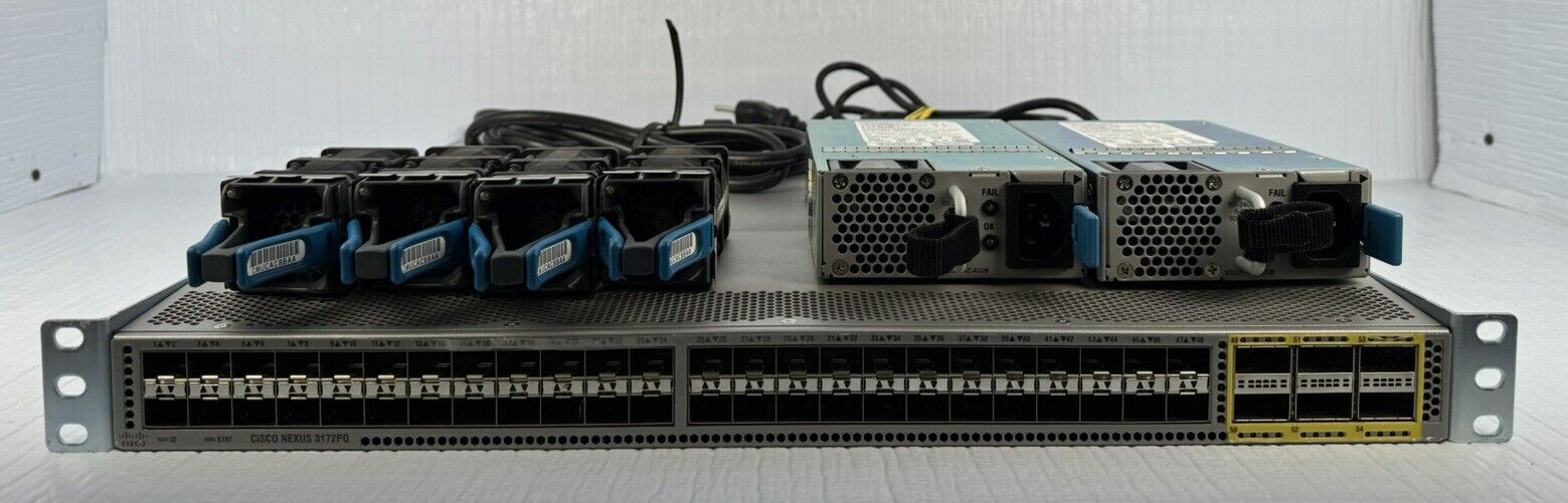Cisco Nexus N3K-C3172PQ-10GE 48P 10GbE 6P QSFP+ Switch N3K-C3172PQ-10GE