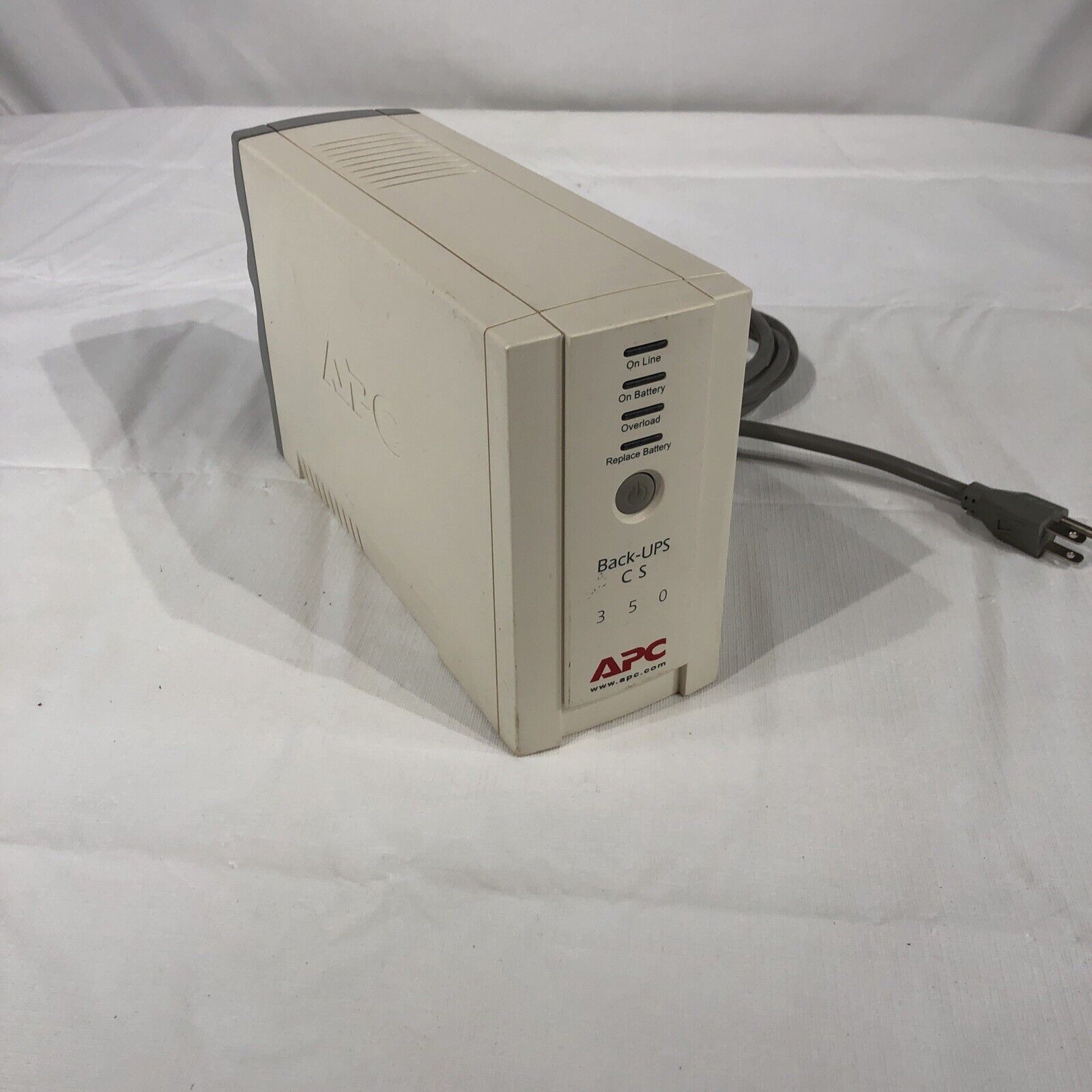 APC BACK-UPS CS350 BK350 Uninterruptible Power Supply 6 Outlets WORKING W/Cables