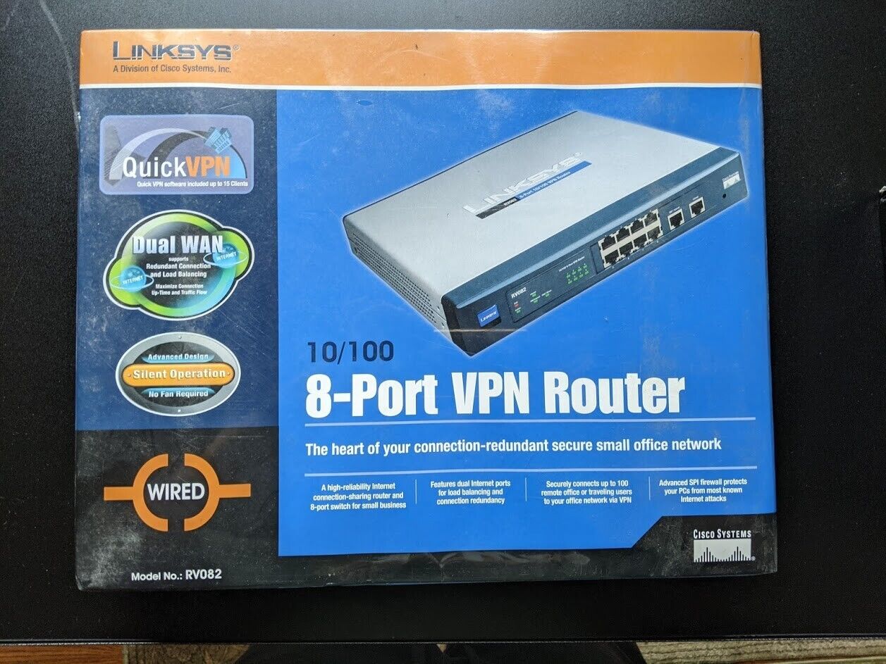 Linksys 8-Port VPN Router. 10/100