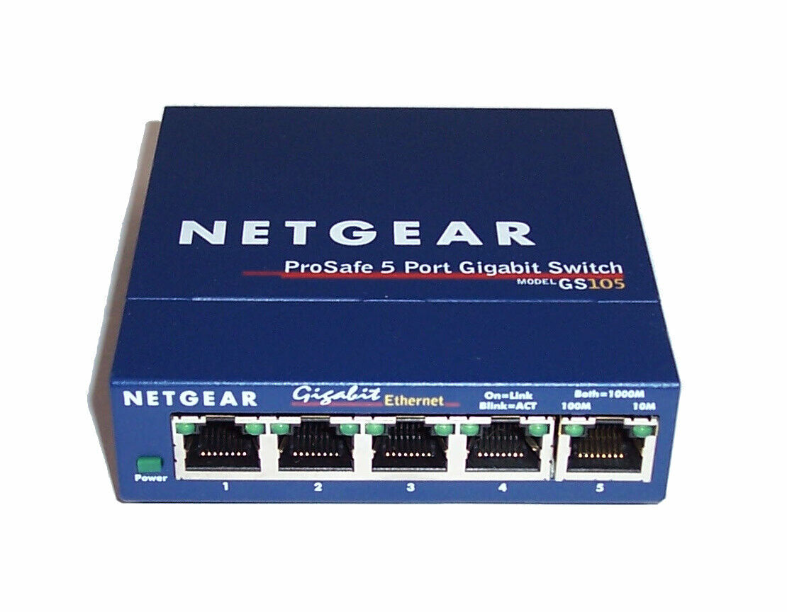 Netgear ProSafe GS105 v3 5-Port Gigabit Switch in mint condition