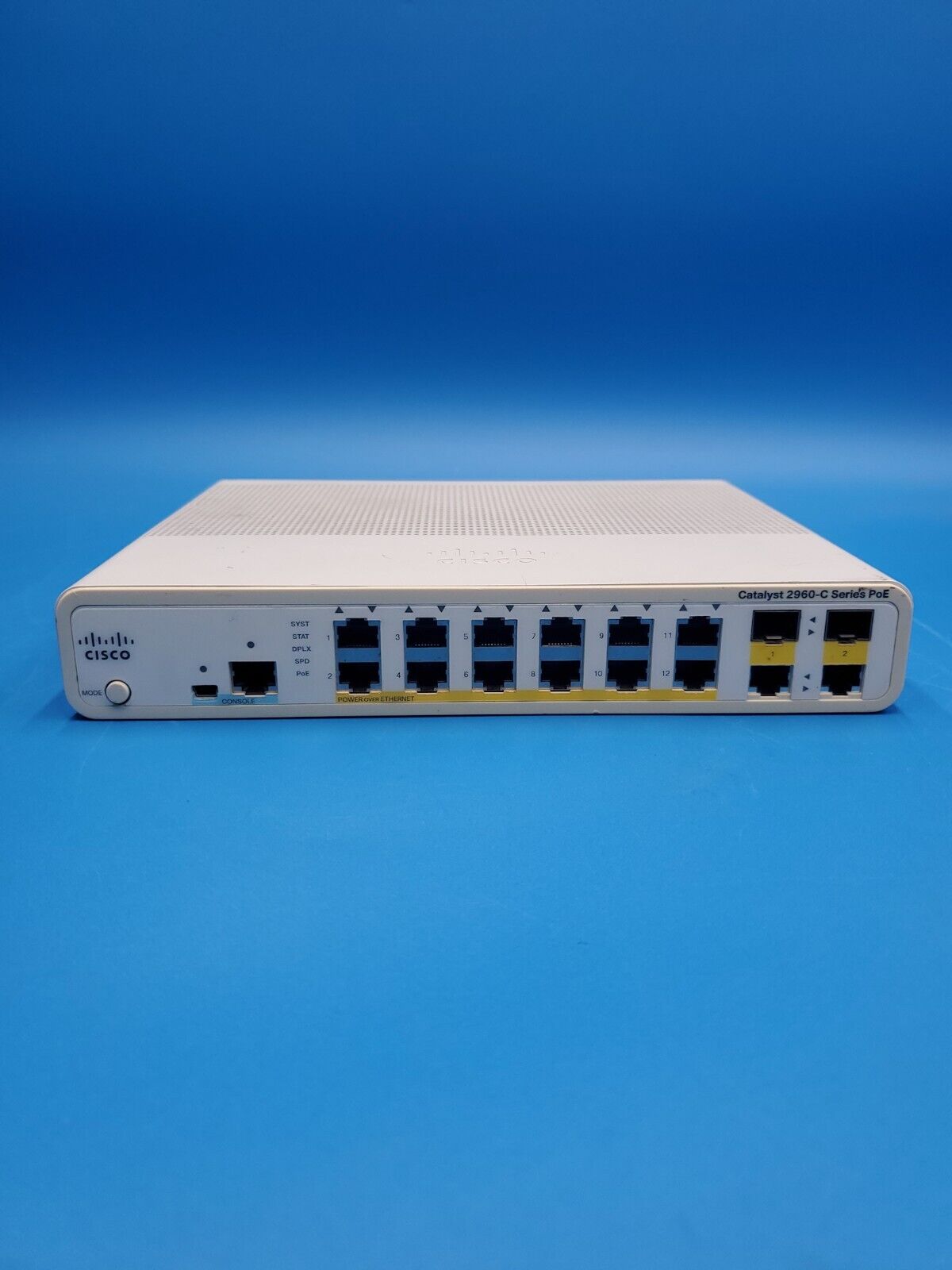 Cisco Catalyst WS-C2960C-12PC-L 12 Port PoE Network Switch Used